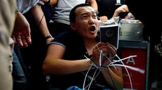 Watch: Violence at Hong Kong airport as police and protesters clash