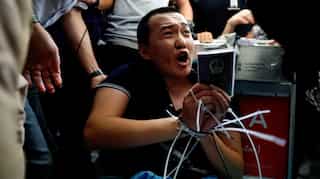Watch: Violence at Hong Kong airport as police and protesters clash