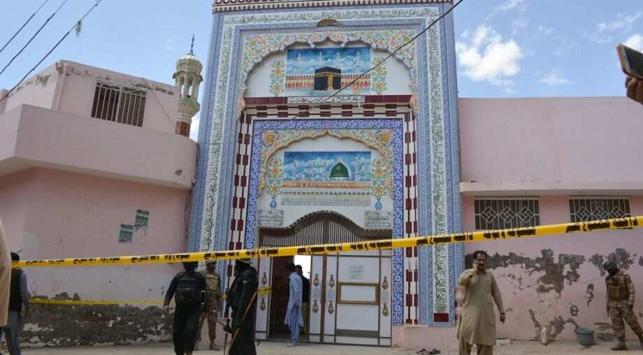Four killed in blast at Pakistan mosque; over 20 injured Four killed in blast at Pakistan mosque; over 20 injured
