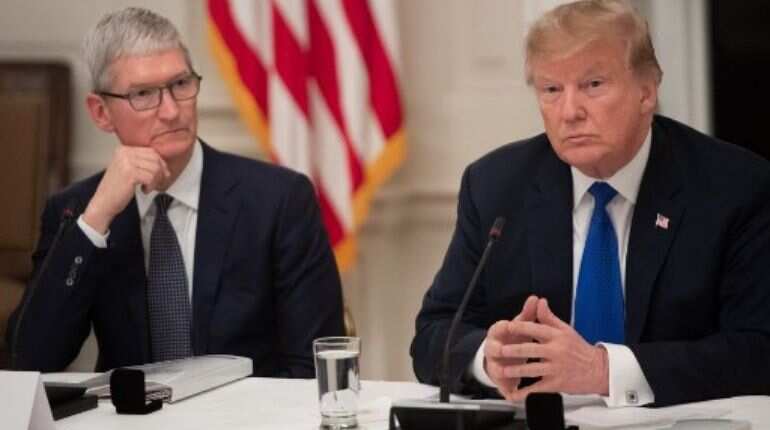 Apple CEO warns Trump about China tariffs, Samsung competition