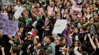 Hundreds of Mexican women protest police rape of a teenager