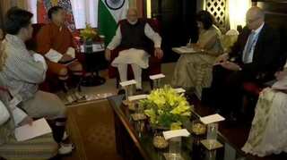 PM Modi meets Opposition leader Pema Gyamtsho of Bhutan's National Assembly