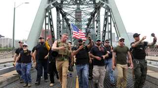 Police make arrests as right-wing, anti-fascist groups rally in Portland