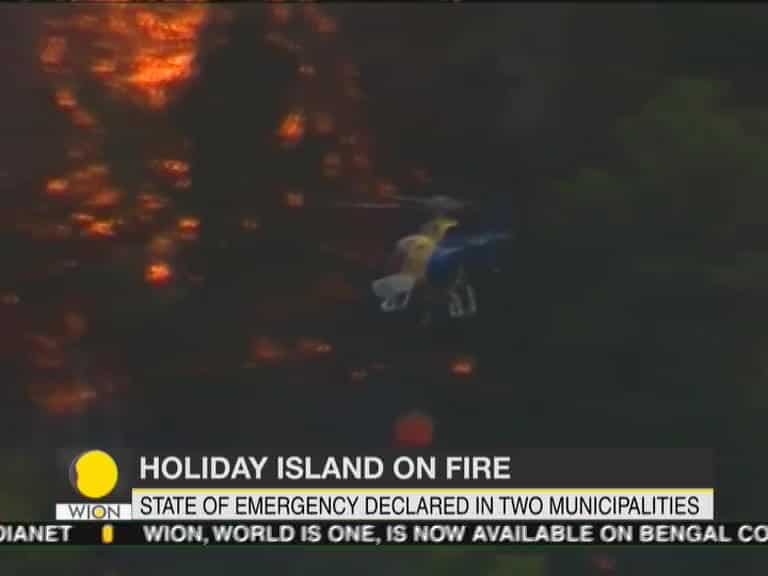 Wildfire rages in the Canary Islands, Hundreds evacuated