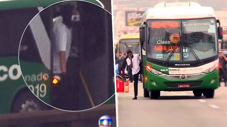 Brazil bus hijacker shot by police; passengers unhurt Brazil bus hijacker shot by police; passengers unhurt