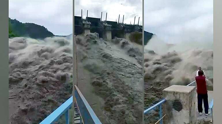 Floodgates open in India’s Himachal Pradesh after torrential monsoon rain