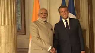 PM Modi meets French President Macron; delegation-level talks begin
