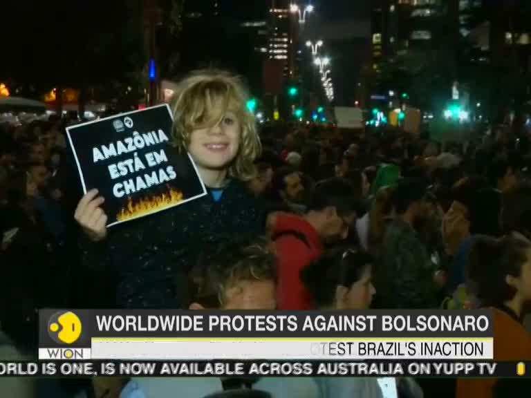 Protests over Amazon fires break out across the world