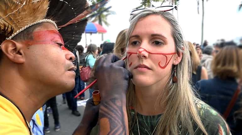 'It will affect the whole planet,' says protester in Rio march as Amazon fires rage on