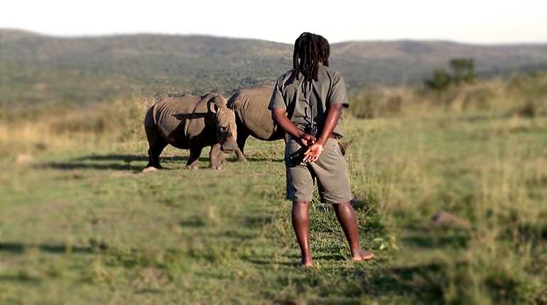 S Africa's barefoot game ranger fights rhino poaching