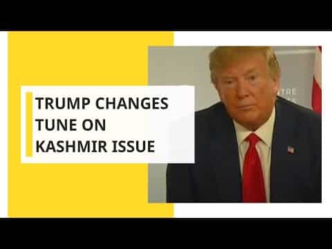 Trump changes tune on Kashmir issue