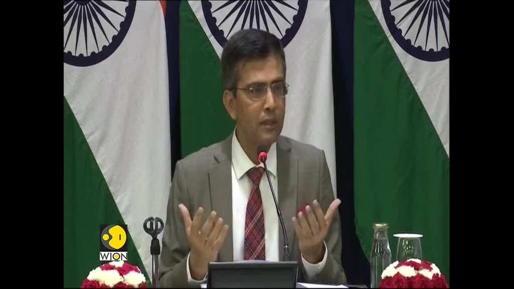 MEA spokesperson Raveesh Kumar addresses media over Pakistan's statements on Kashmir issue