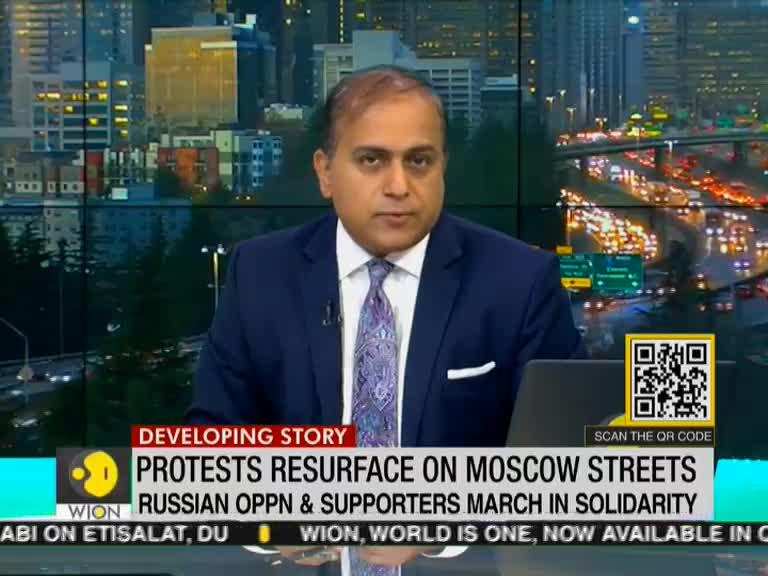Russian opposition marches in central Moscow