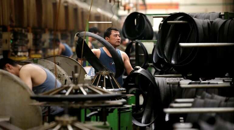 China's factory activity shrinks for fourth month as trade woes deepen China's factory activity shrinks for fourth month as trade woes deepen
