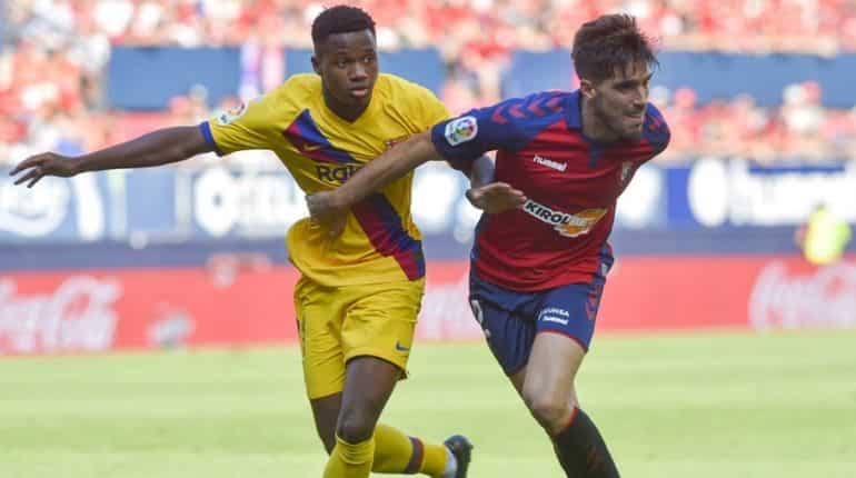 Barcelona pegged back by Osasuna despite Fati heroics Barcelona pegged back by Osasuna despite Fati heroics