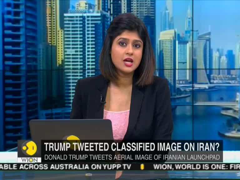 Trump shares image of Iranian launch site on Twitter