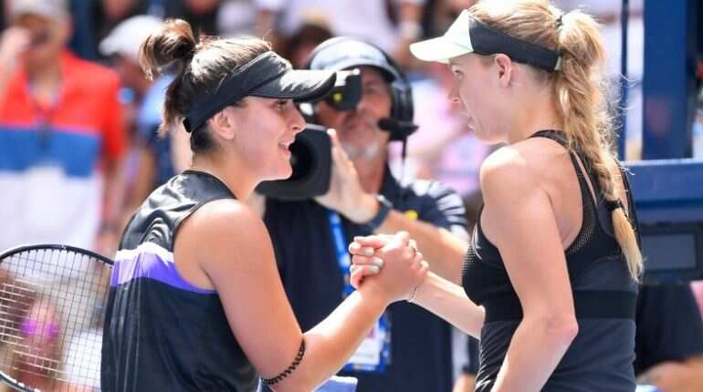 Teen Andreescu ousts Wozniacki