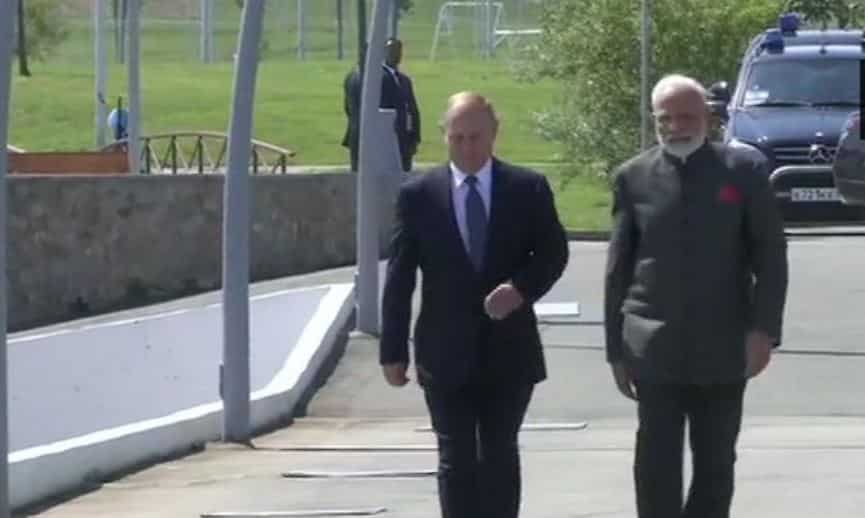 PM Modi meets Russian President Vladimir Putin, departs for Zvezda ship-building complex