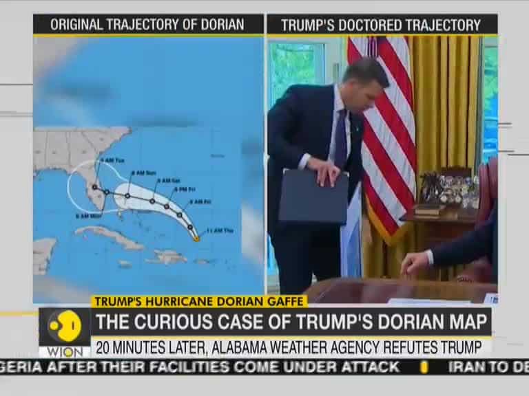 Trump Displays an Altered Hurricane Dorian Map