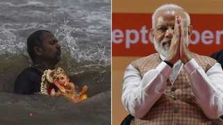 PM Modi urges people not to immerse plastic in sea during Ganpati immersion