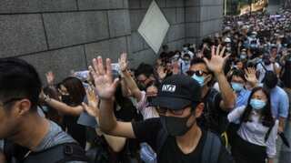 Hong Kong leader tells US not to 'interfere' after fresh protests