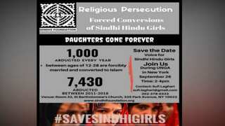 Sindhi Foundation to hold protest against forceful conversion of girls in Pakistan during UNGA