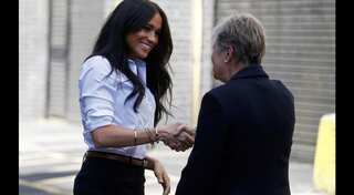 UK's Duchess Meghan Markle returns to work to launch new charity fashion range