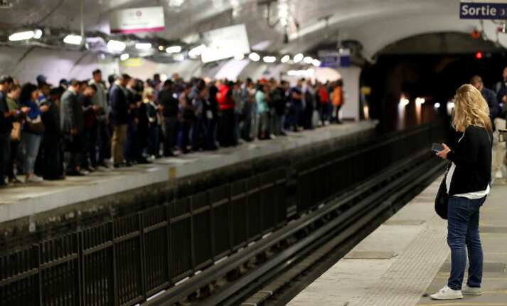 Paris faces traffic chaos as metro workers strike over Macron's pension reform