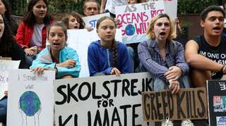 Never give up! Teen climate activist Greta Thunberg protests at White House