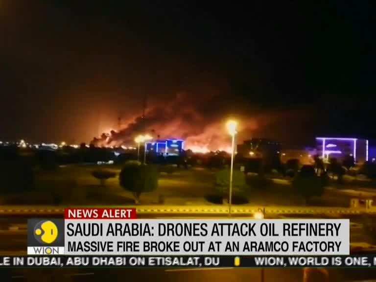 Drone attack at Saudi Arabia's oil refinery, Massive fire broke out