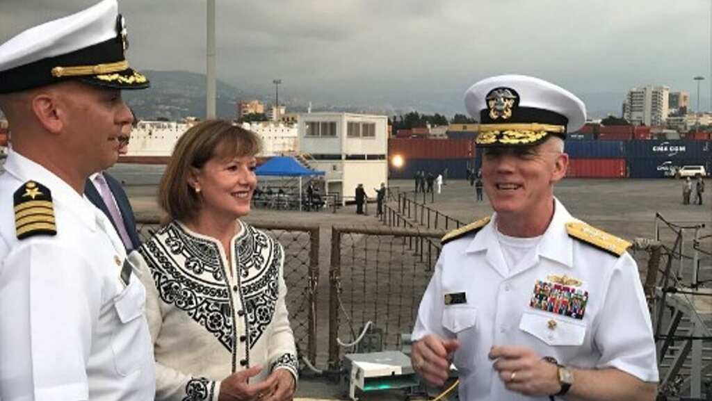 US warship docks in Lebanon amid regional tensions