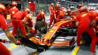 Sebastian Vettel leads Ferrari's Singapore charge but Mercedes on top