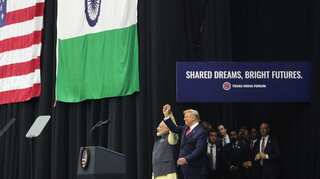 Hand-in-hand, Modi-Trump take stage at 'Howdy, Modi!'