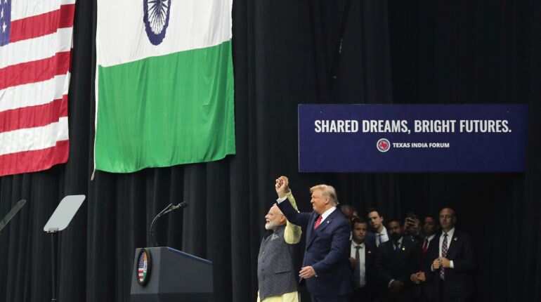 Hand-in-hand, Modi-Trump take stage at 'Howdy, Modi!'