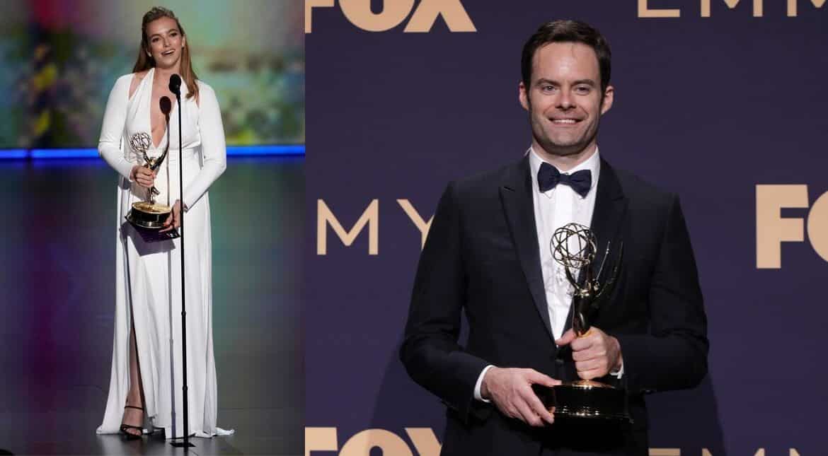 Jodie Comer and Bill Hader