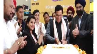 Assam Chief Minister Sarbananda Sonowal flags off first Guwahati-Bangkok flight