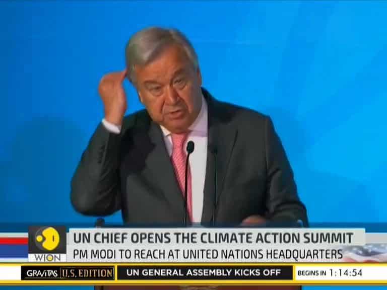 UN Chief António Guterres starts up the climate action summit