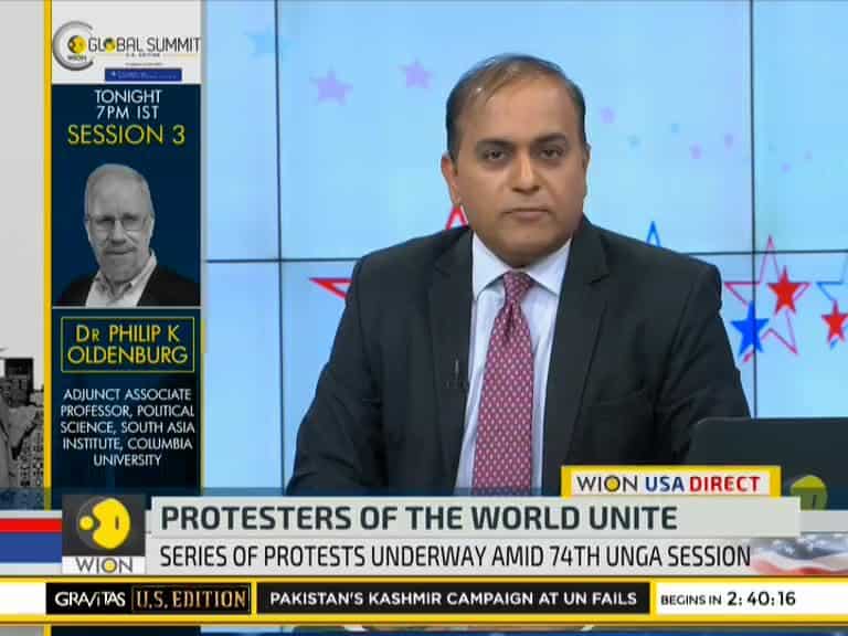 Series of protests underway amid 74th UNGA session