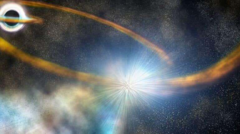 Caught in the act: A black hole rips apart a star Caught in the act: A black hole rips apart a star