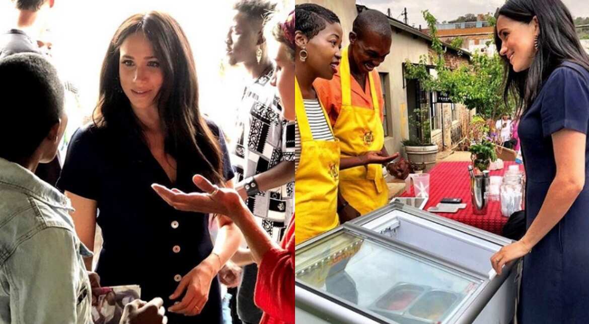 Meghan Markle visits community art and design collective in Johannesburg Meghan Markle visits community art and design collective in Johannesburg
