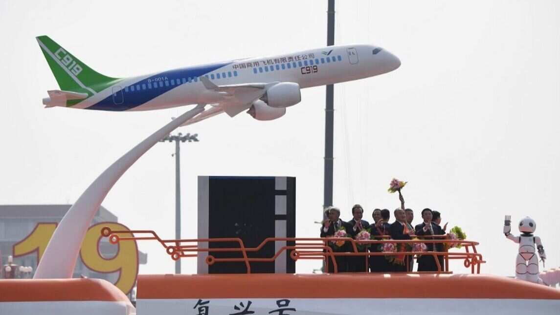A model of Comac C919 passenger jet