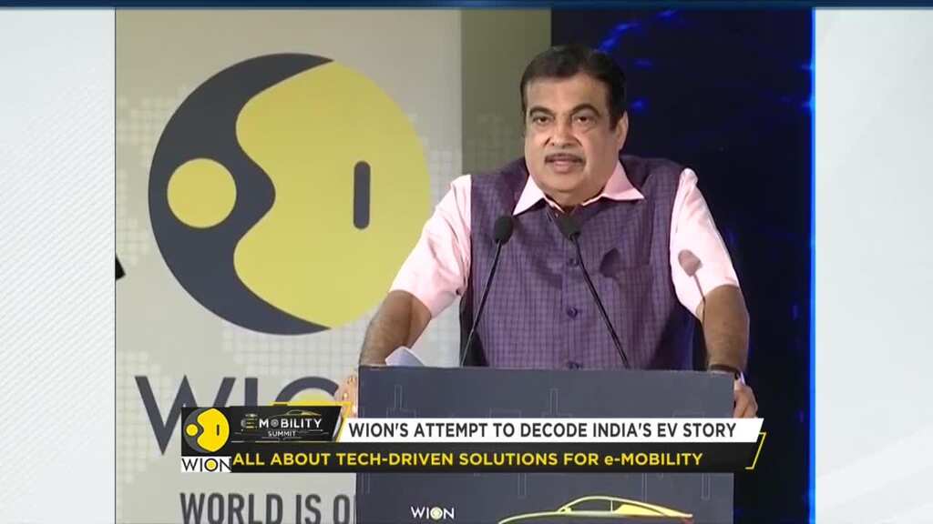 Union Minister Nitin Gadkari speaks during EMobility Summit