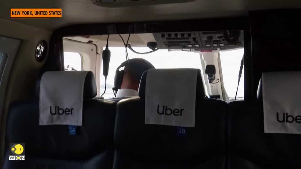 Uber Copter takes off from Manhattan to JFK