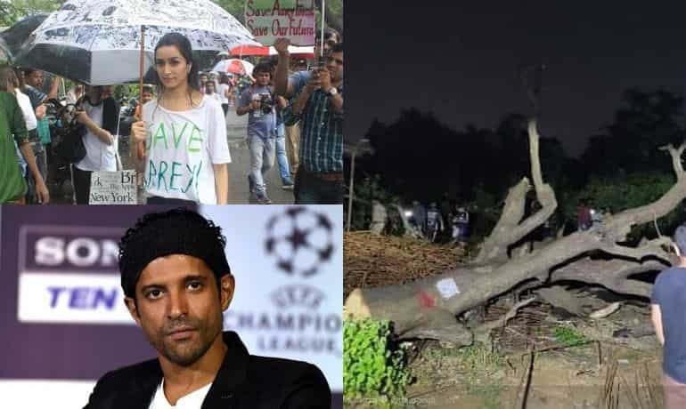 Shraddha Kapoor to Farhan Akhtar, B-town stars vent anger on social media over slashing trees of Aarey Colony Shraddha Kapoor to Farhan Akhtar, B-town stars vent anger on social media over slashing trees of Aarey Colony
