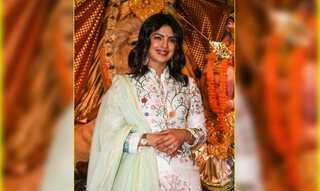 Priyanka Chopra stuns all as she makes it to Durga Puja celebration