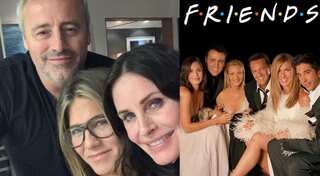 'Friends' stars Courteney Cox, Jennifer Aniston, Matt LeBlanc get together for a 'rare night'
