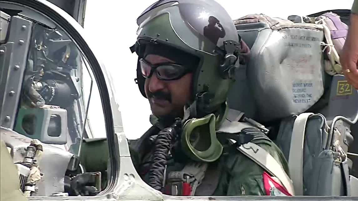 Wing Commander Abhinandan flies MiG-21 Bison