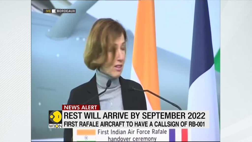 French Defence Minister Florence Parly speaks over 'India-France' relations at Rafale handover ceremony