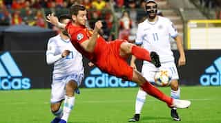 Belgium first team to enter Euro 2020 finals after thrashing San Marino
