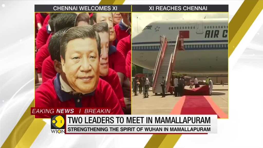 Chinese President Xi Jinping arrives in Chennai